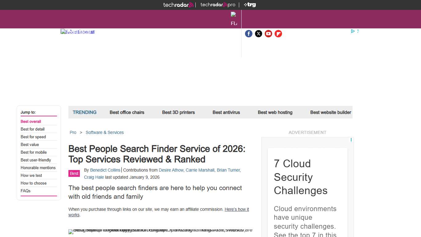Best people search finder service of 2026: reviewed, ranked and rated TechRadar